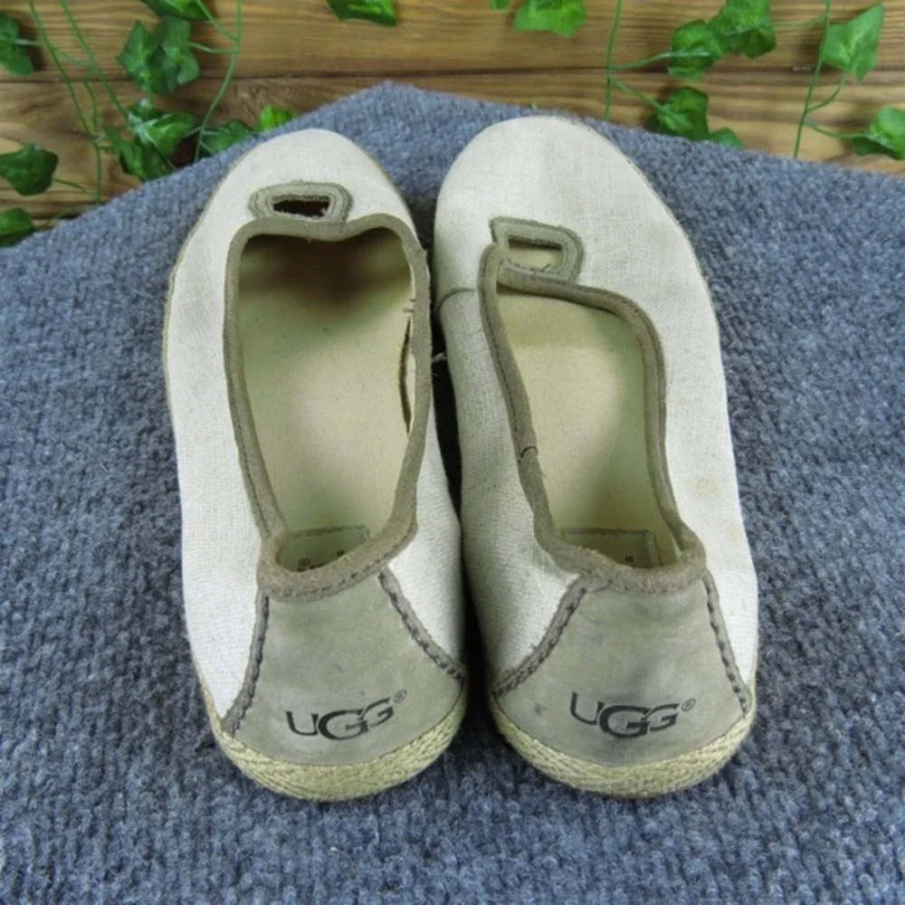 UGG Women‎  Espadrille Beige Fabric Sz 8 Medium Gently Used 2025